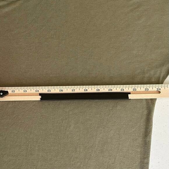 L&B Lucky & Blessed Womens Shirt Size Medium Olive Green 3/4 Sleeve Oversized - Picture 7 of 7